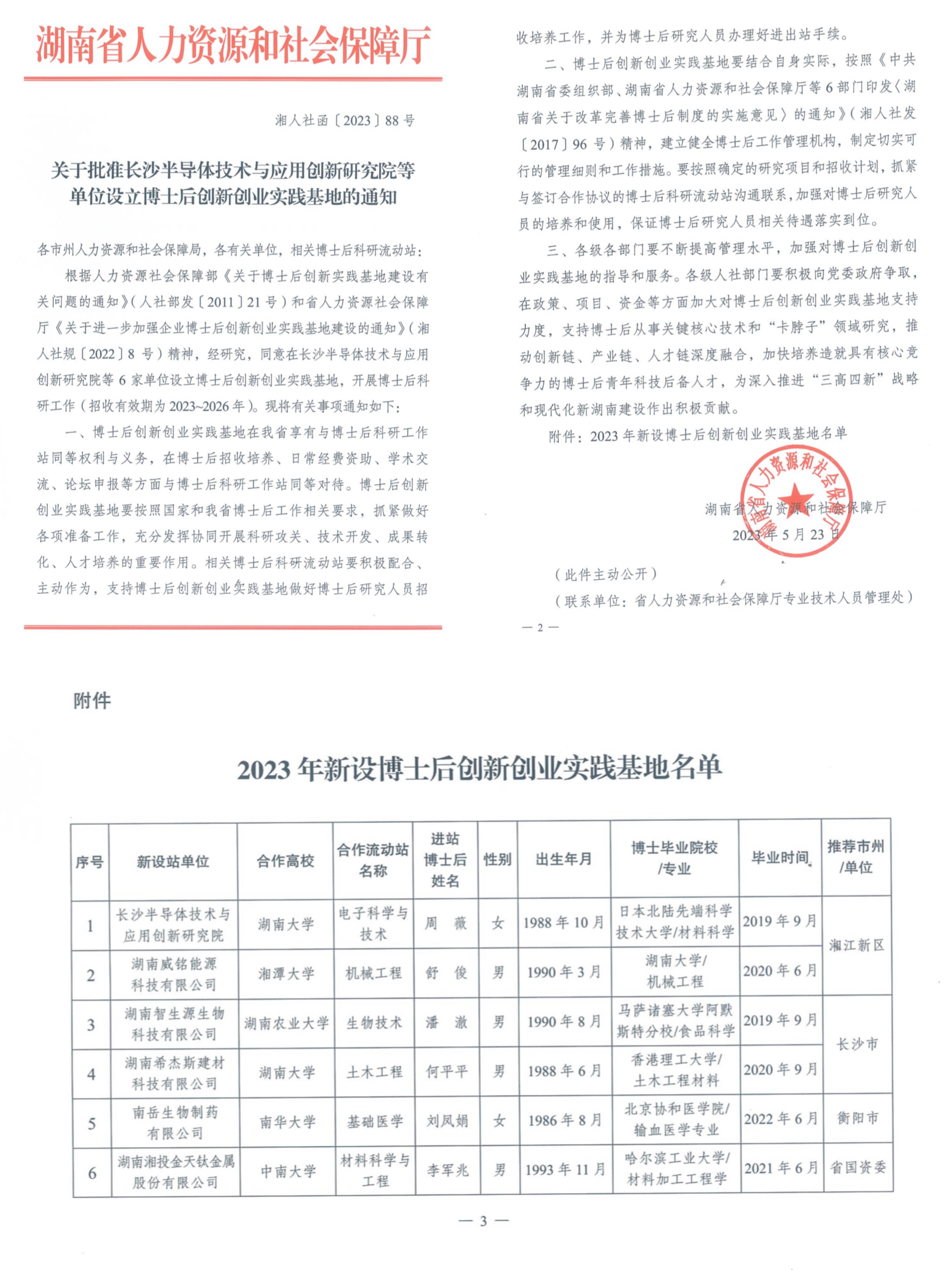 喜報!公司獲批湖南省博士后創新創業實踐基地